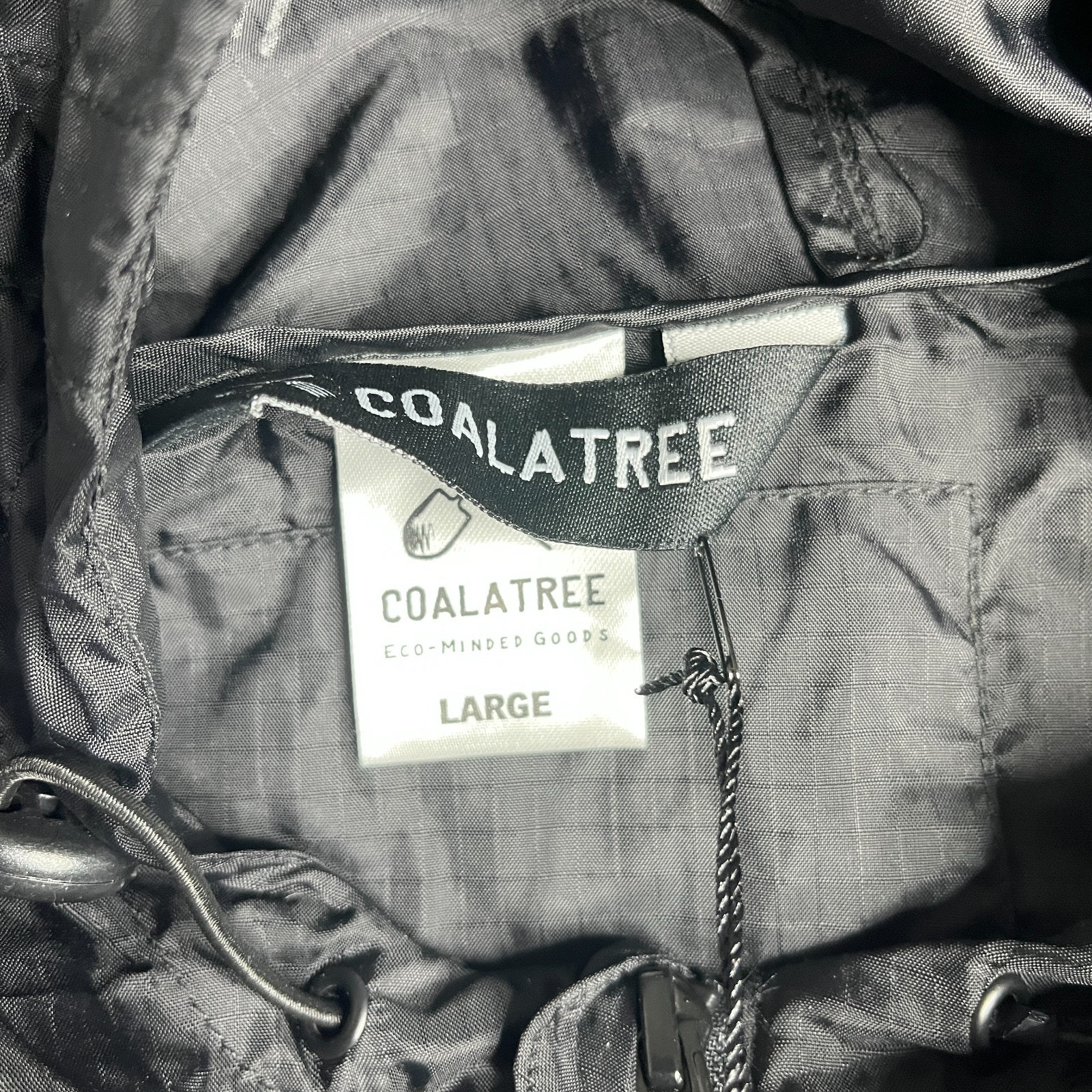 Coalatree Men's Whistler Windbreaker Nylon Jacket Black Size L Nwt — image 3 of 7